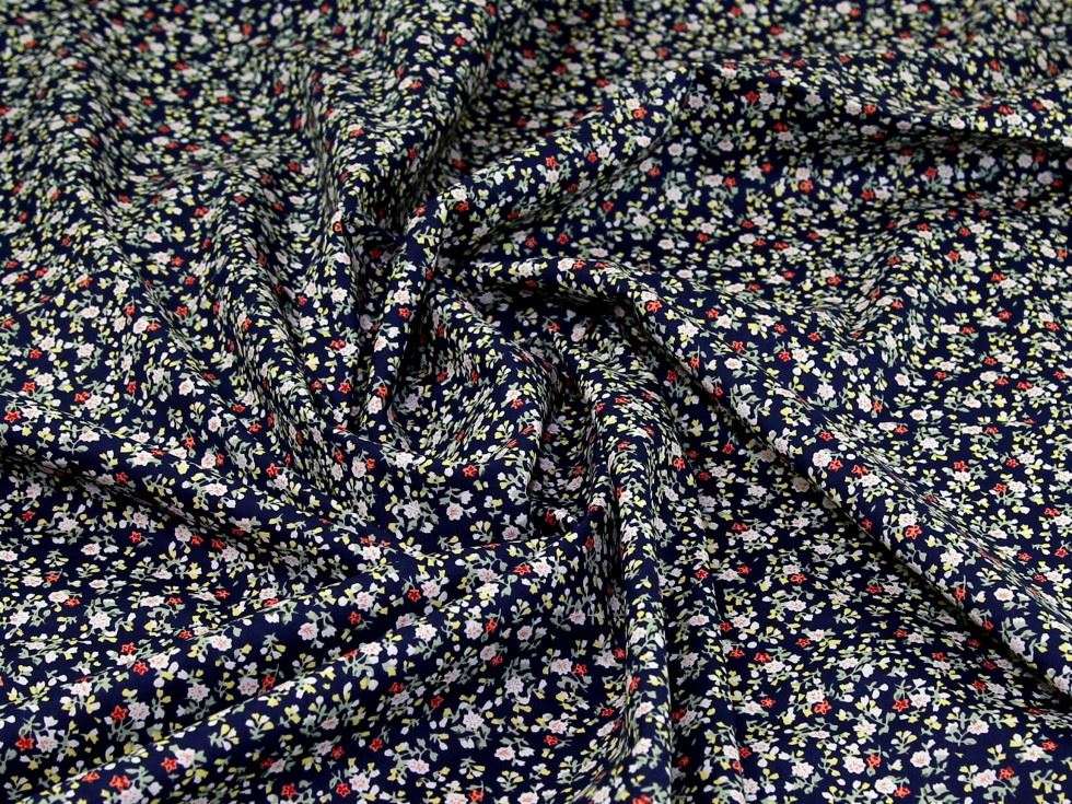 Navy Deadstock 100% Cotton Poplin Fabric