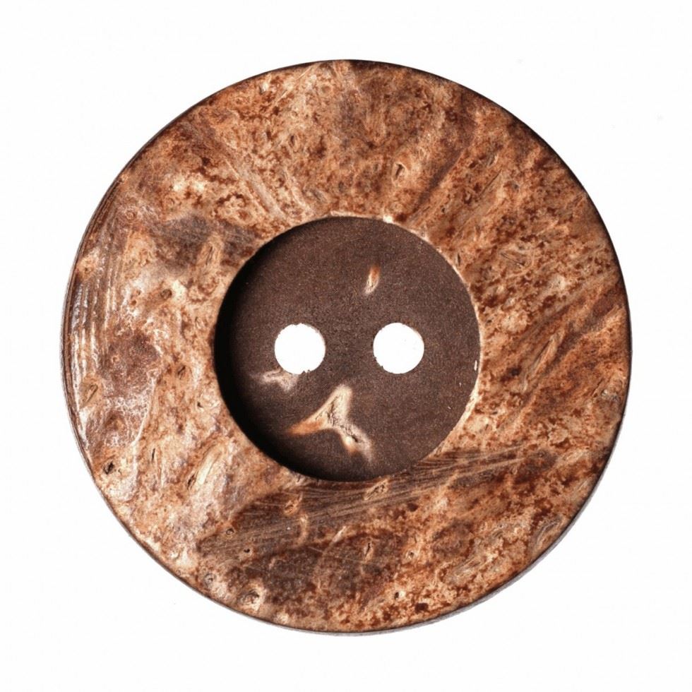 Hemline Brown Round Plastic Buttons