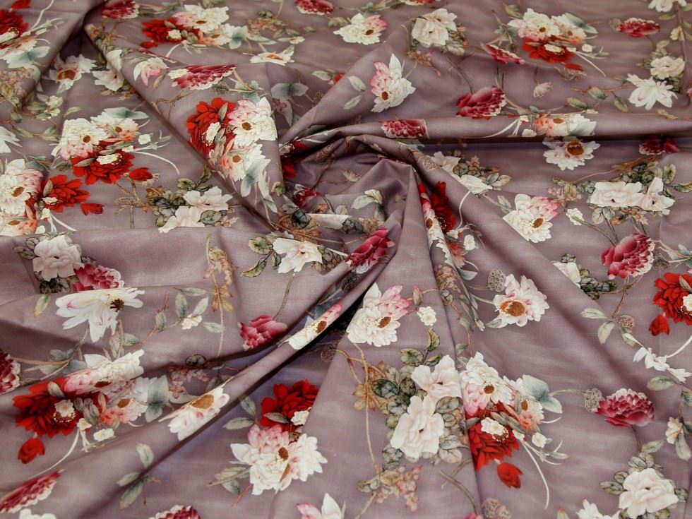 Mauve Deadstock Cotton Lawn Fabric