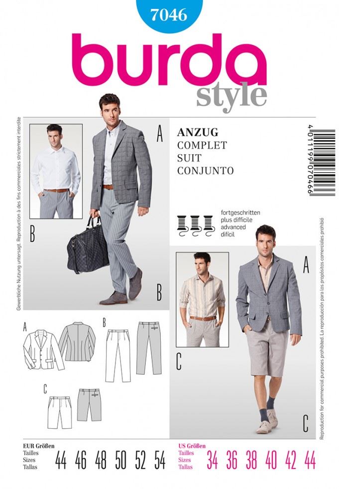 Burda Paper Sewing Pattern 7046
 