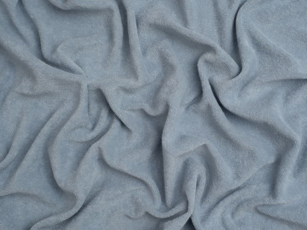 Minerva Core Range One Sided Cotton Towelling Fabric Soft Blue