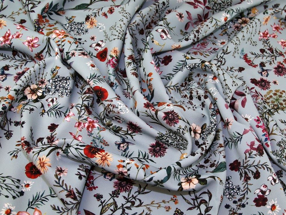 Lady Mcelroy Misty Blue Sydney Stretch Woven Suiting Fabric