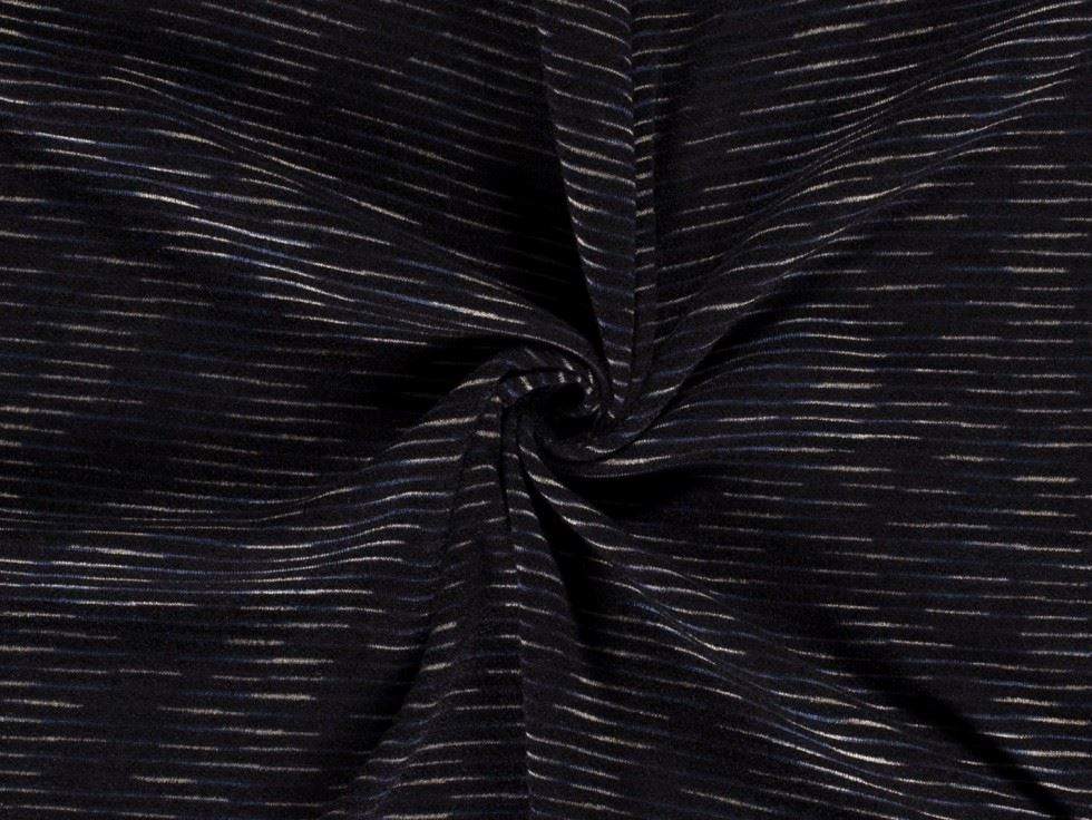 Angora Brushed Sweater Knit Stretch Fabric Navy
 