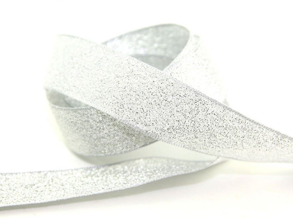 Berisfords 100 Silver Metallic Lame Ribbon (Value Roll)