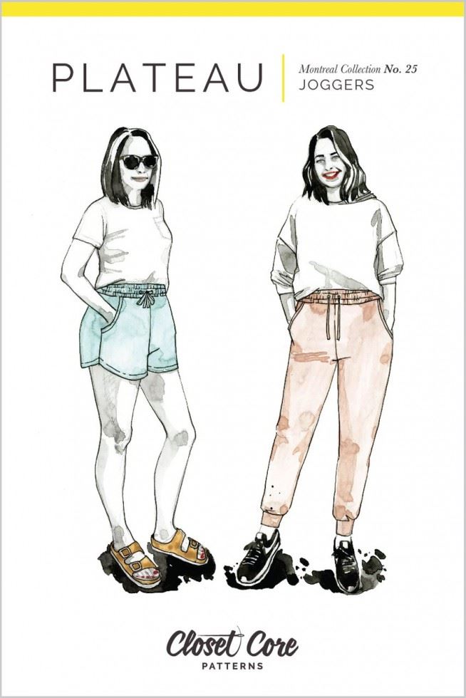 Closet Core Patterns Paper Sewing Pattern Plateau Joggers
 