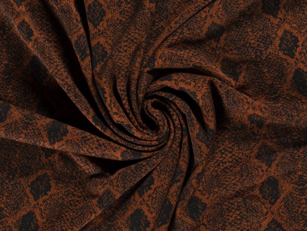 Jacquard Textured Stretch Knit Fabric Rust
 