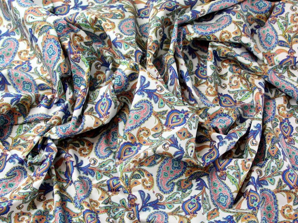 Blue Cotton Lawn Fabric