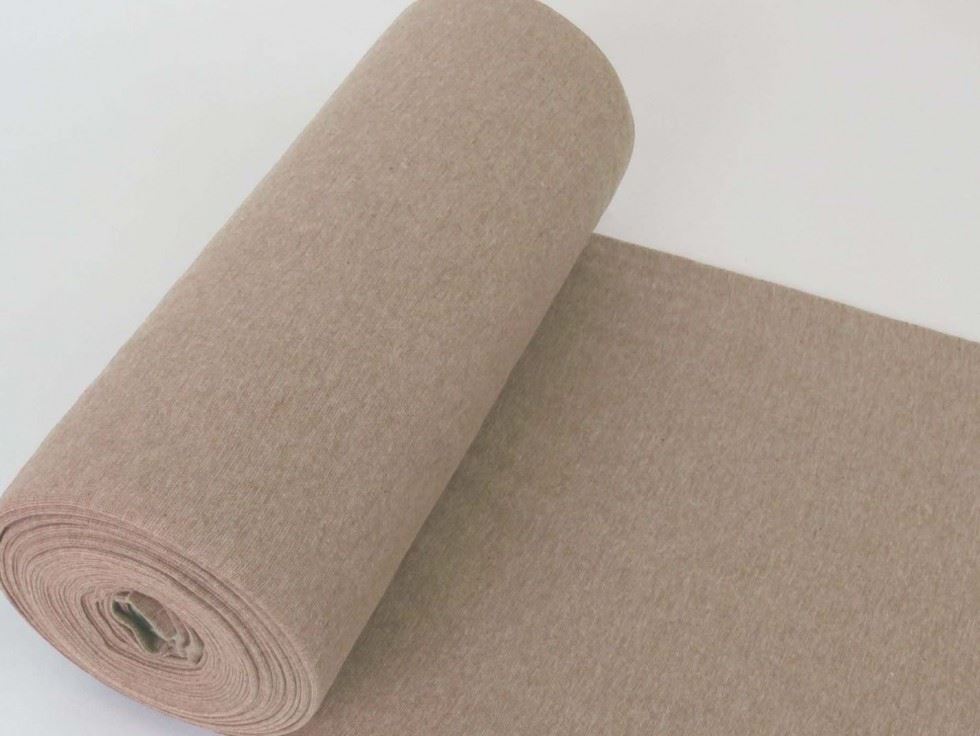 Minerva Core Range Papyrus Melange Tubular Ribbing Stretch Knit Fabric
