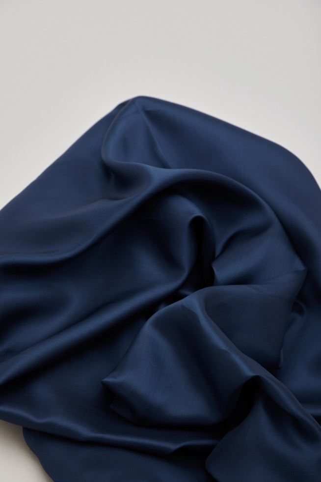 Mind The Maker Navy Viscose Plain Lining Fabric