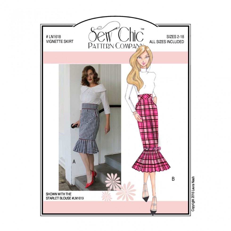 Sew Chic Paper Sewing Pattern Vignette Skirt
 