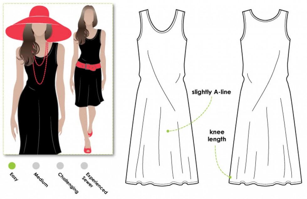 Style Arc Paper Sewing Pattern Kim Knit Dress