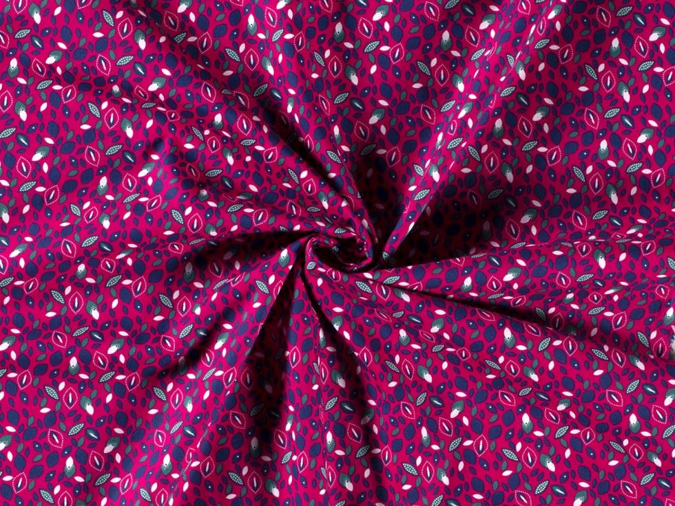 100% Cotton Poplin Fabric Fuchsia
 