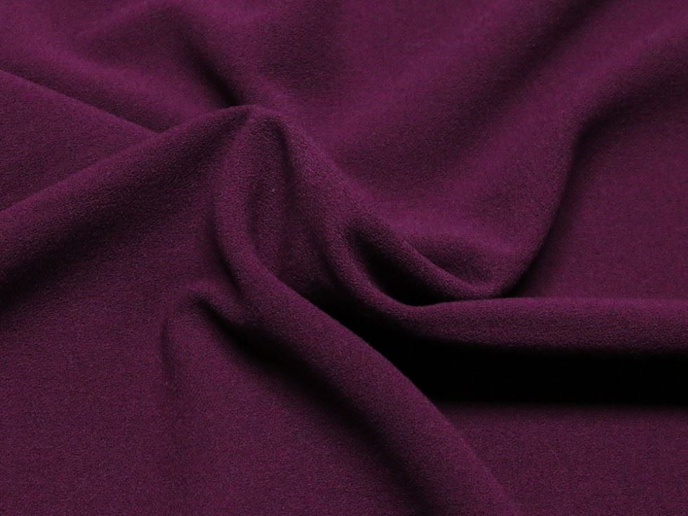 Plum Deadstock Viscose Stretch Woven Crepe Fabric