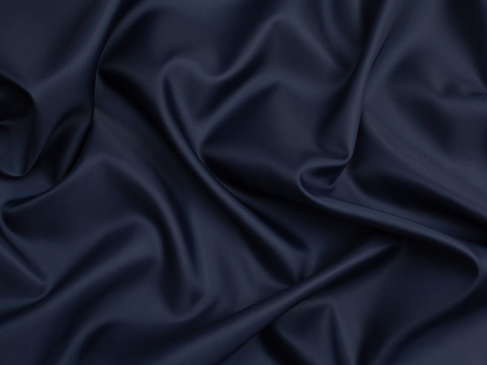 Minerva Core Range Recycled Polyester Twill Lining Fabric Navy Blue
 