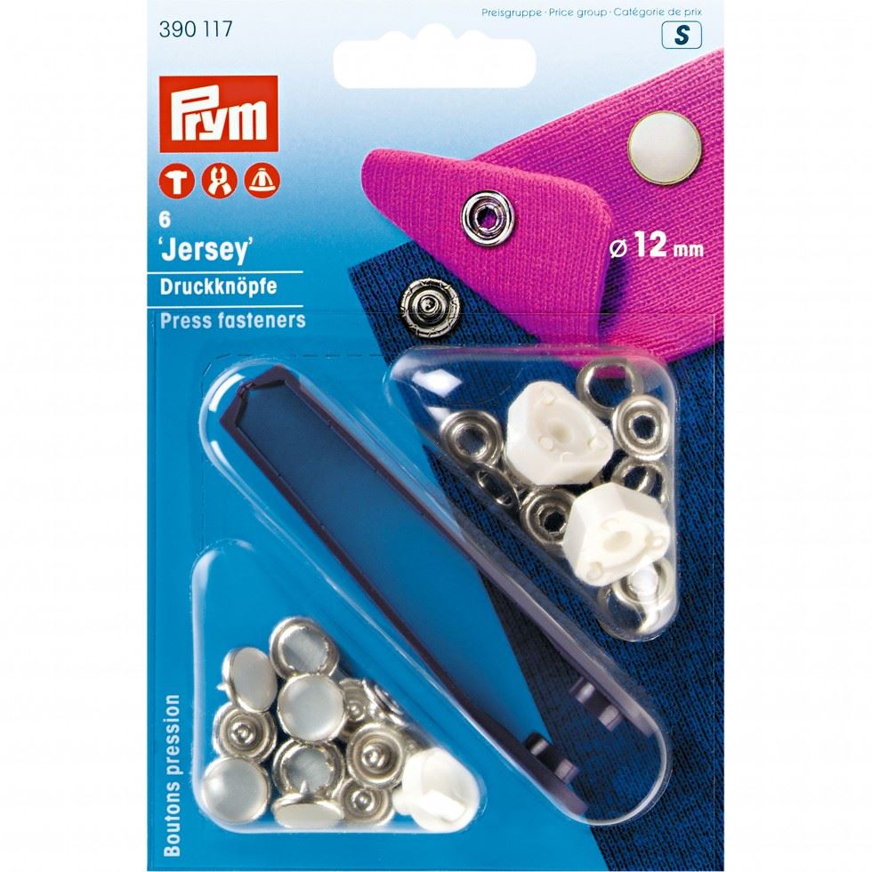 Prym Pearl Jersey Cap Snaps Press Fasteners