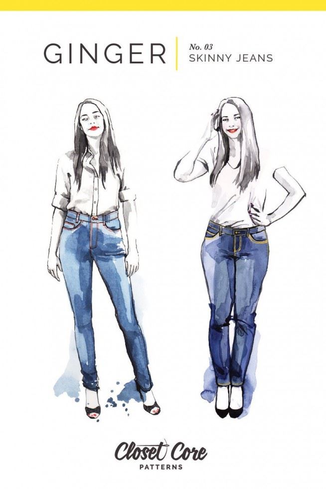 Closet Core Patterns Paper Sewing Pattern Ginger Jeans
 