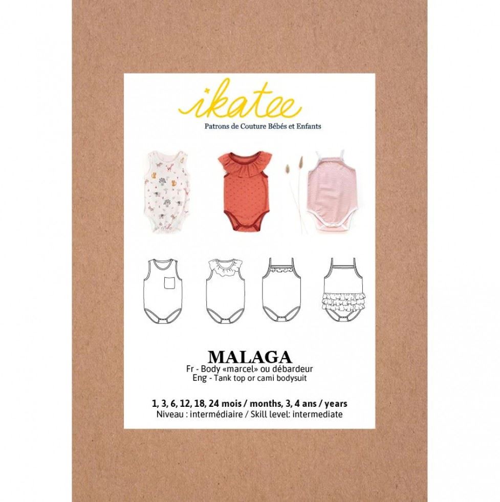 Ikatee Sewing Pattern Baby Malaga Bodysuit