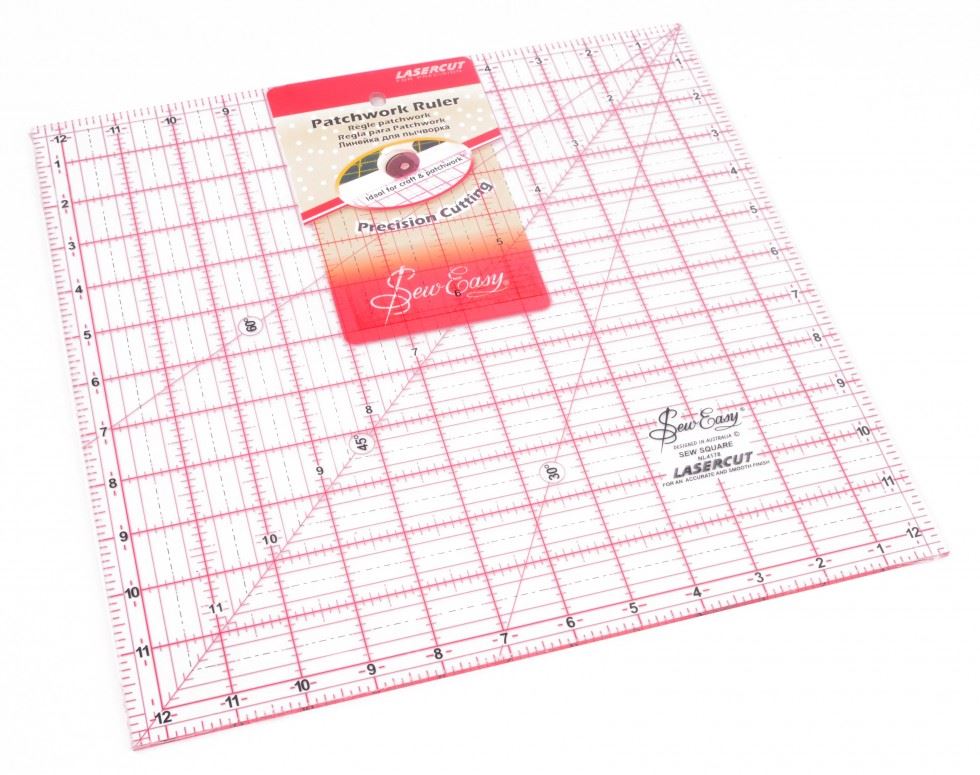 Hemline Patchwork Square Ruler 12.5 x 12.5inches - Image 3