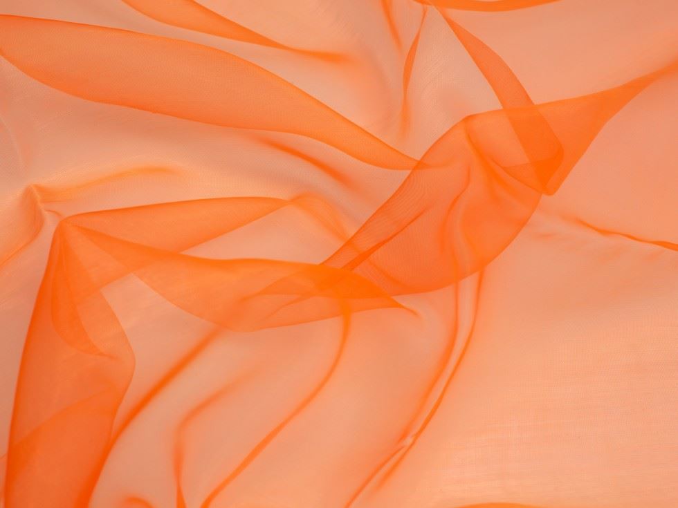 Sheer Organza Fabric Flo Orange