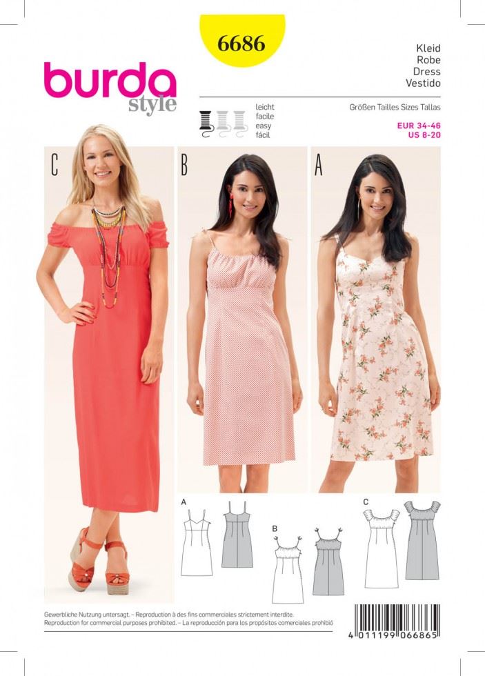 Burda Paper Sewing Pattern 6686
 