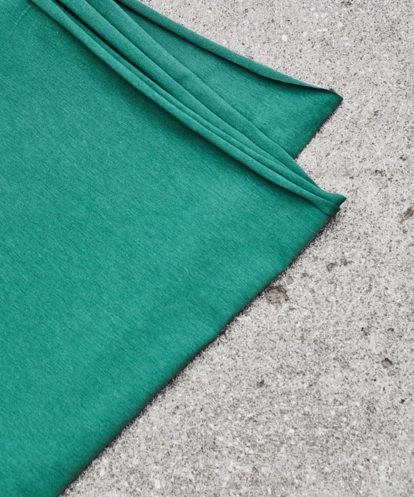 Mind The Maker Chalky Green Cotton Single Jersey Stretch Knit Fabric