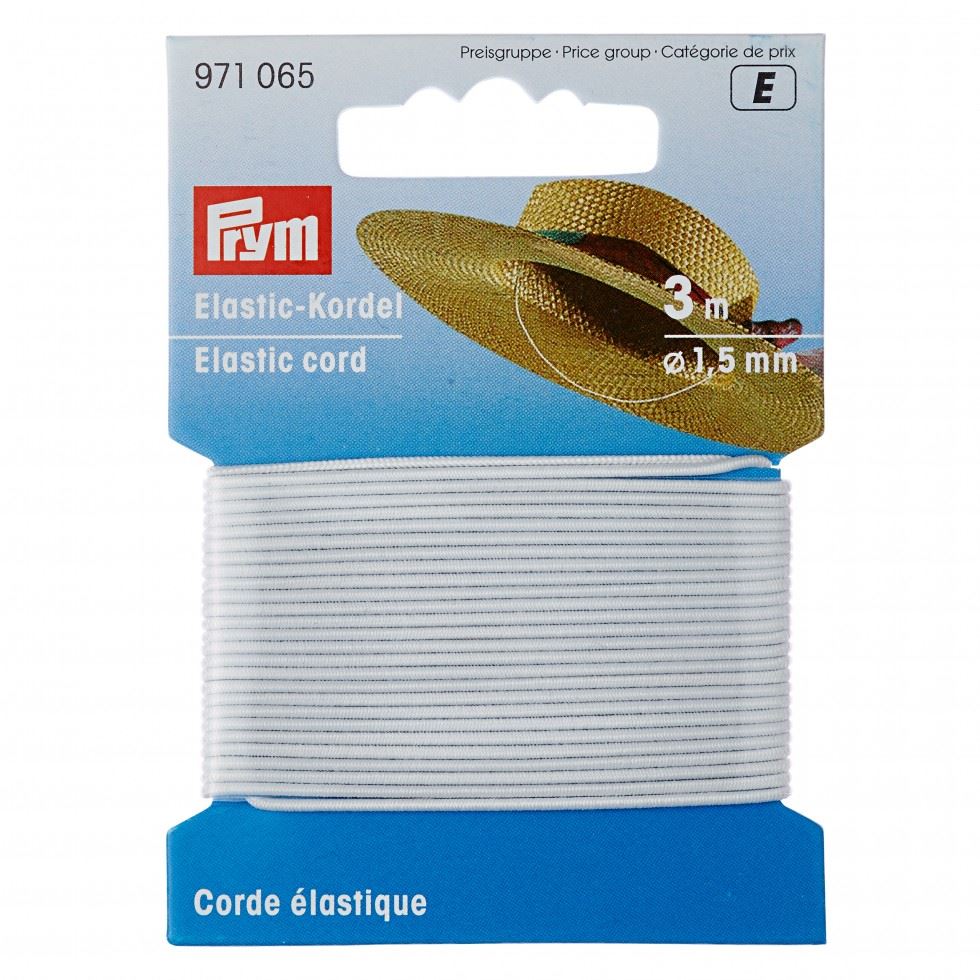 Prym - Cordoncino elastico, 1.5MM, Bianco