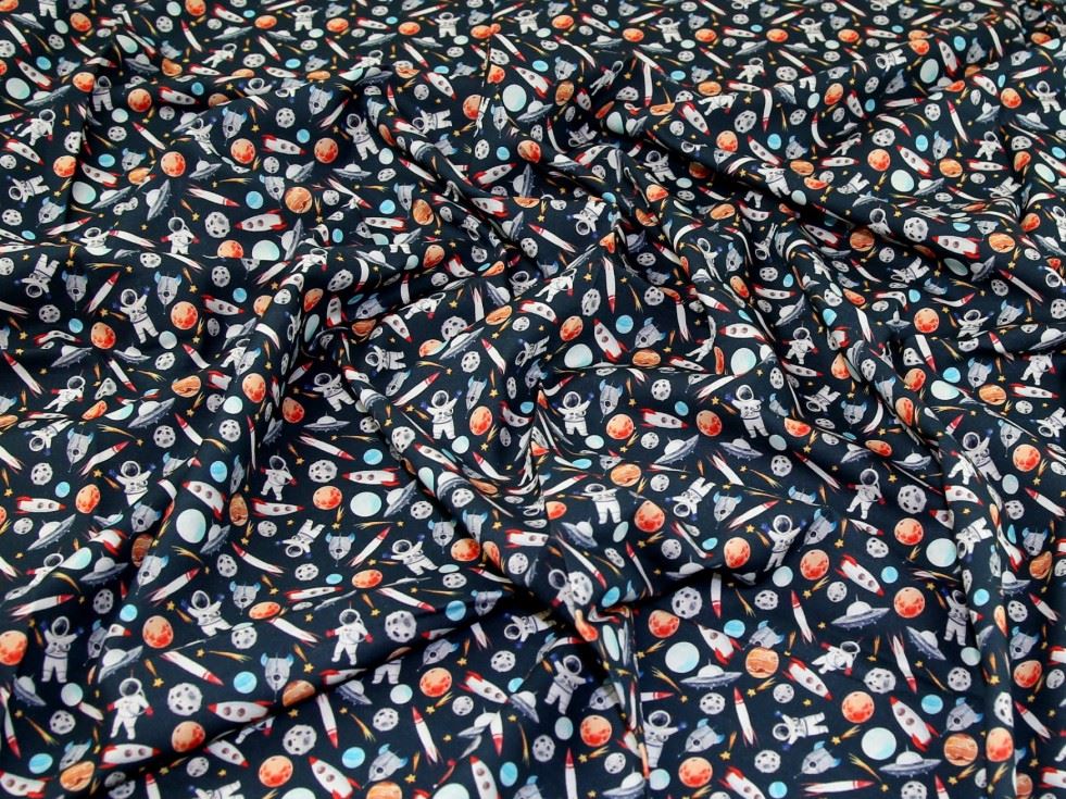 John Louden Navy 100% Cotton Fabric