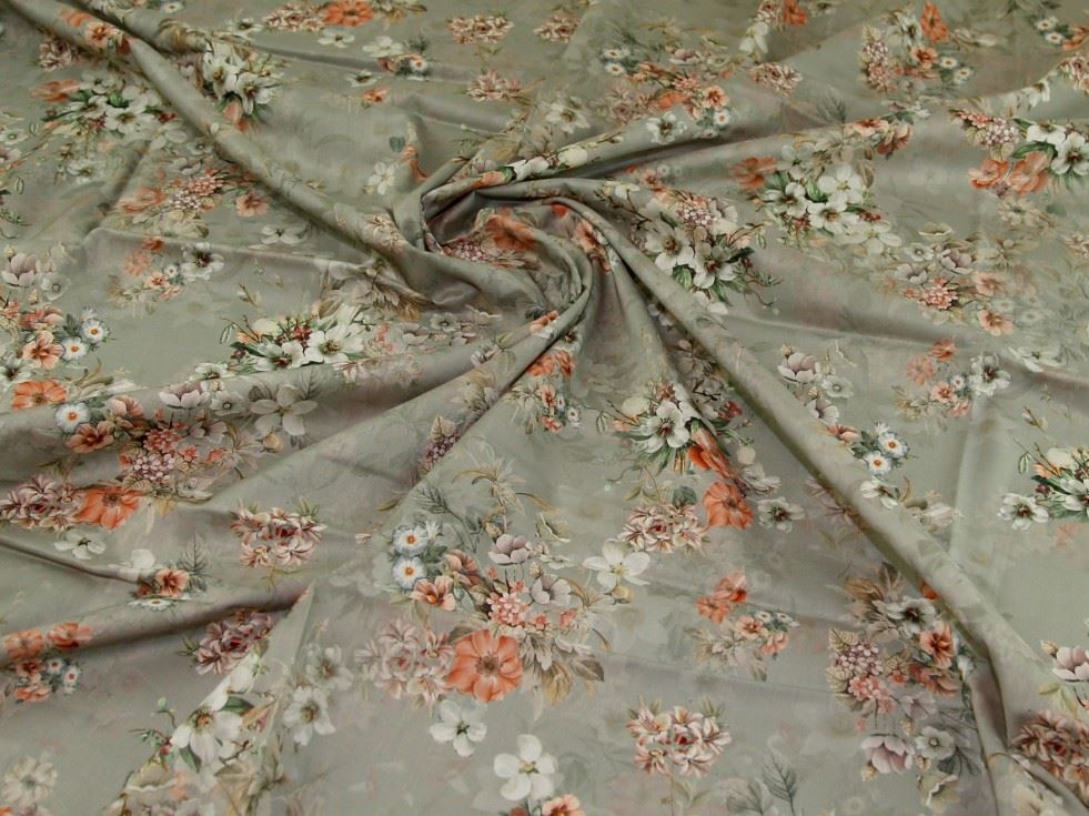 John Louden Grey Cotton Lawn Fabric
