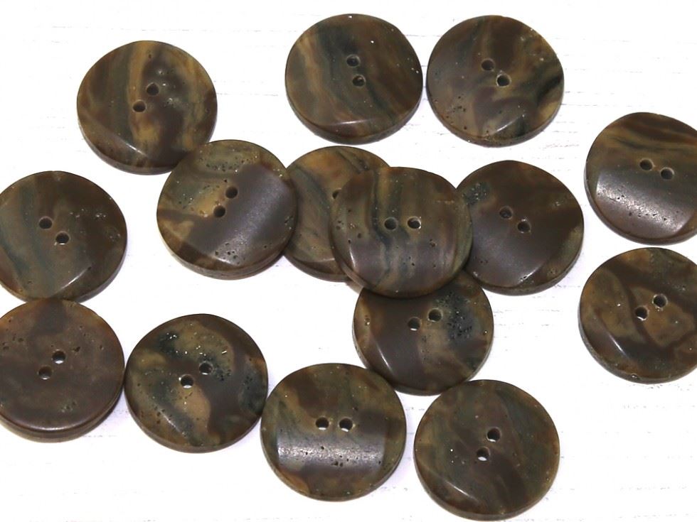 Dill Brown Round Matte Buttons (Value Pack)