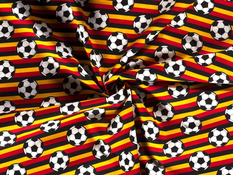 100% Cotton Poplin Fabric Red Yellow