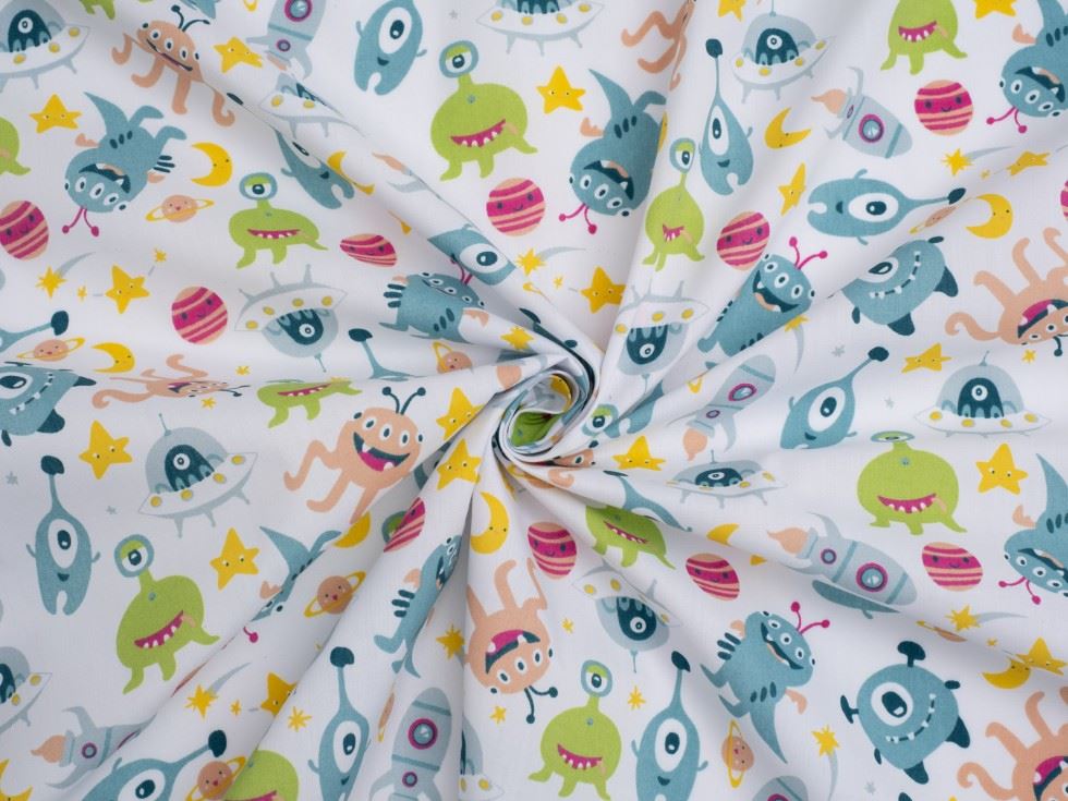 Multicoloured Printed Polycotton Fabric