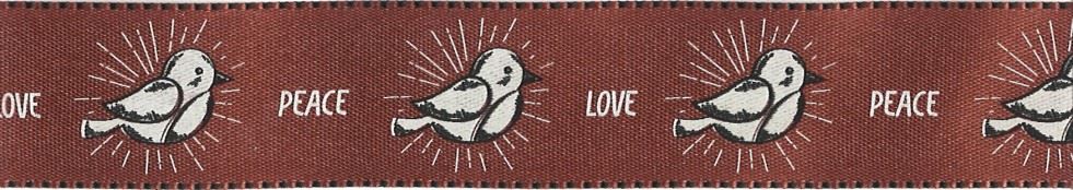 Berisfords Peace Chick Ribbon Dusky Pink