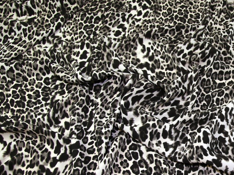 Soft Polyester Crepe Fabric Brown & Cream
 