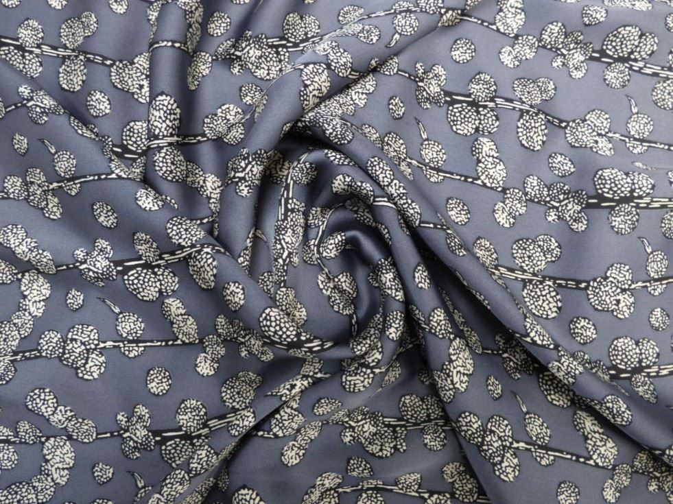 Lady Mcelroy Slate Grey Satin Crepe Fabric