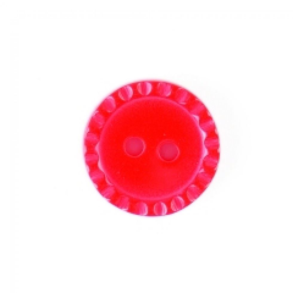 Crendon Round Fluted Edge Buttons (Value Pack) Red
 