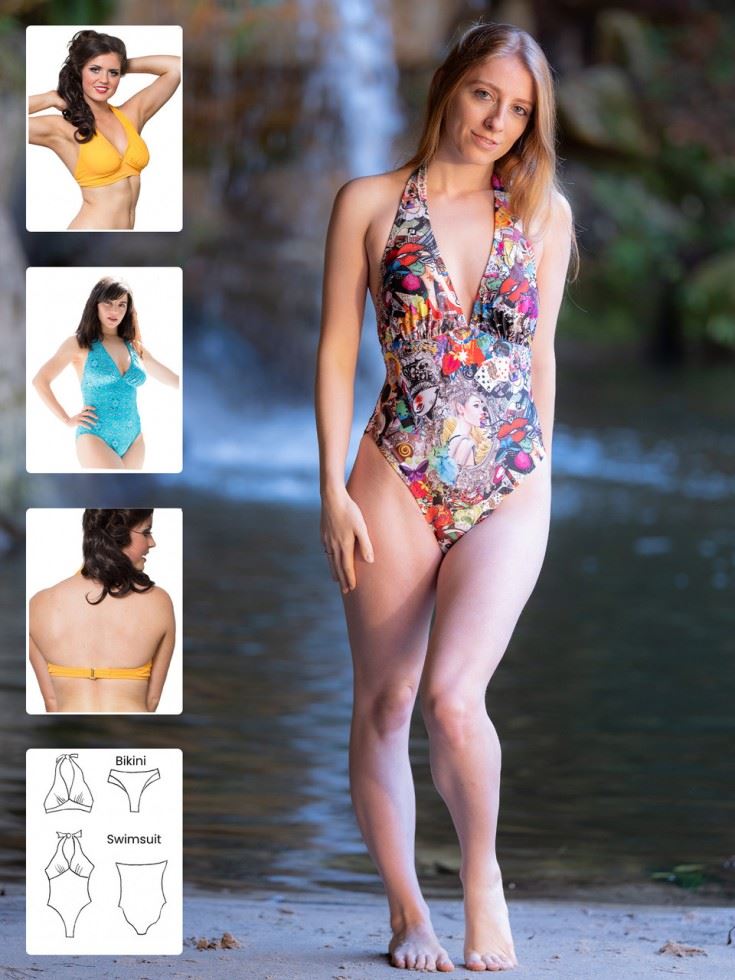 Booby Traps Sewing Pattern Charli Swimsuit & Bikini