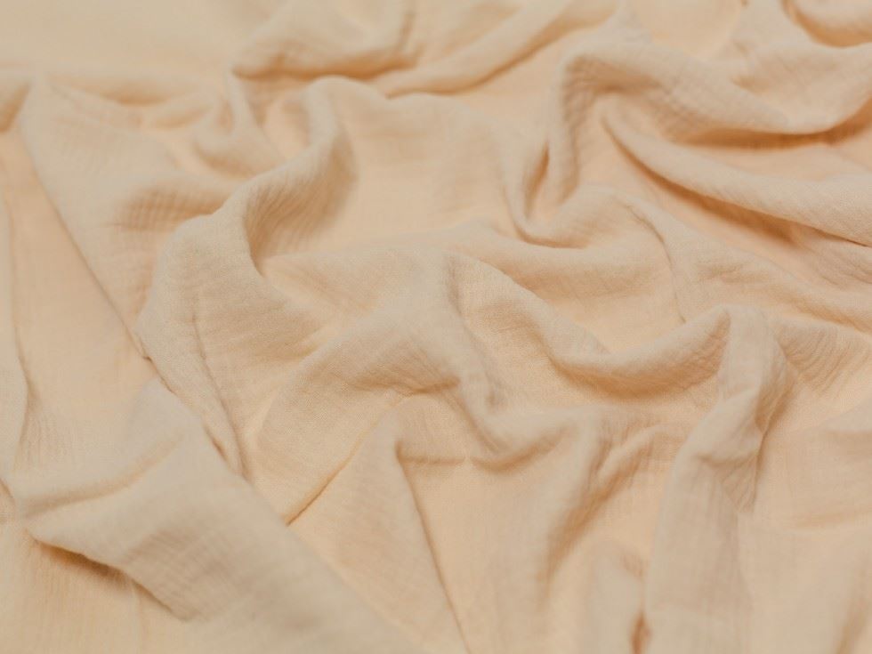 Minerva Core Range Ecru Cotton Double Gauze Fabric