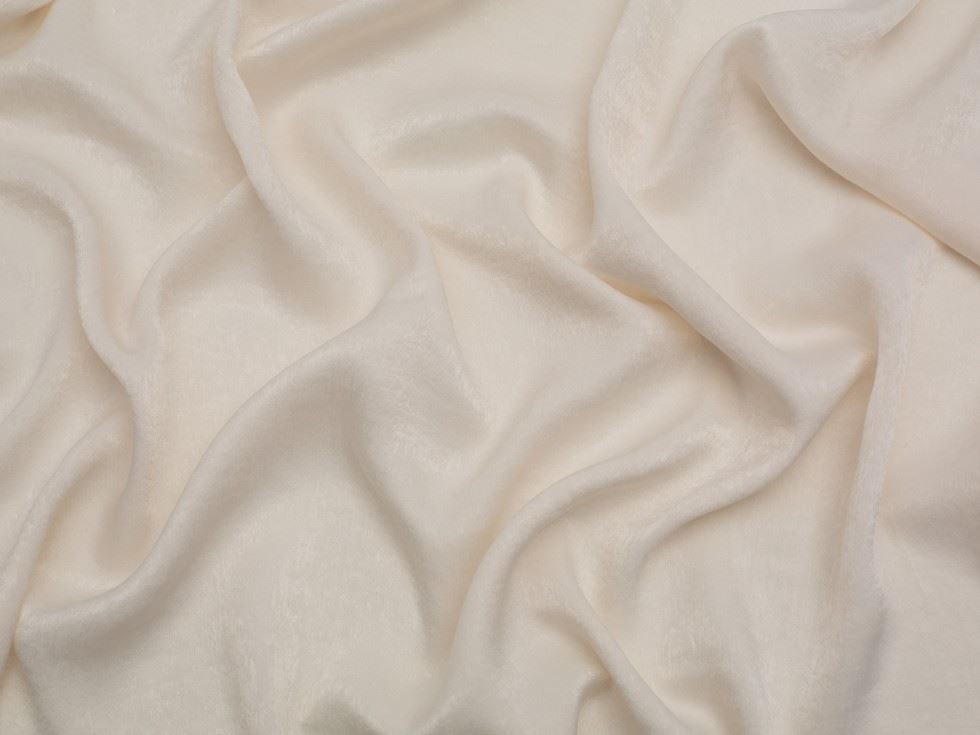 Minerva Core Range Ivory Velvet Touch Satin Fabric