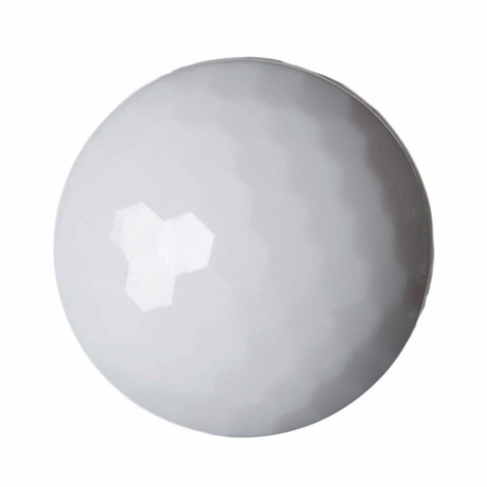 Hemline White Round Faceted Buttons