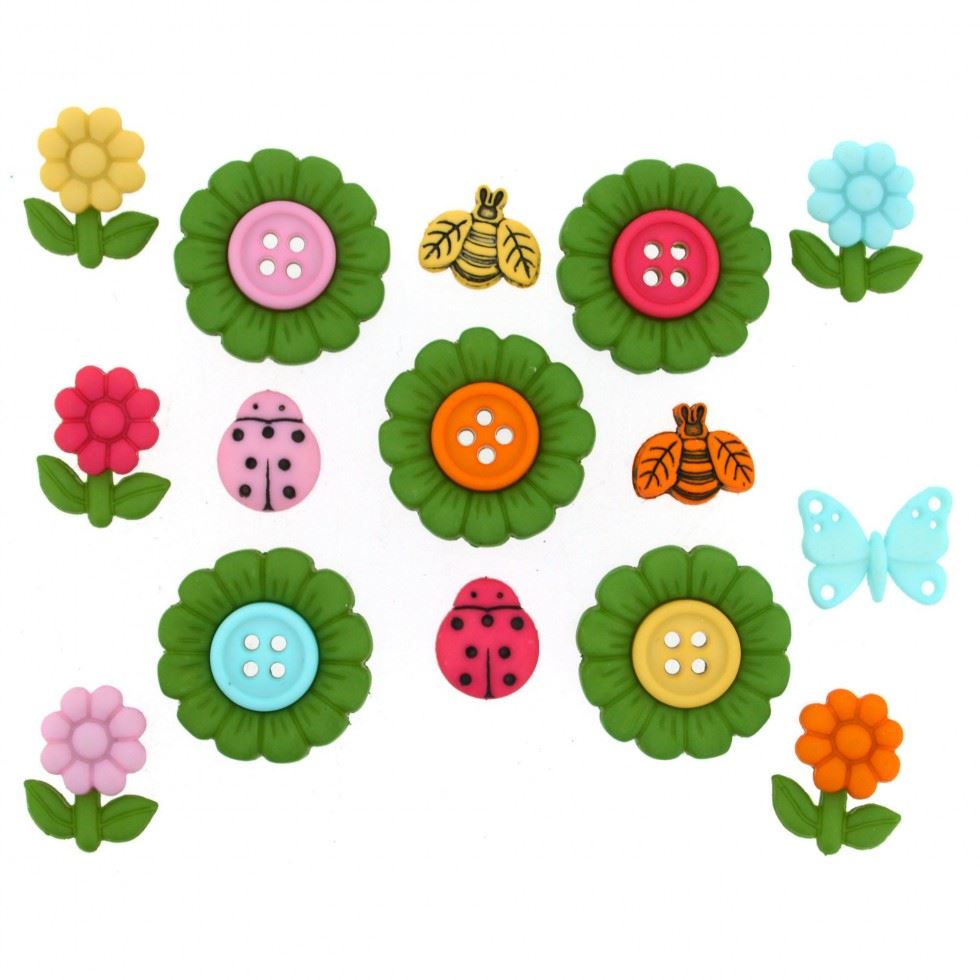 Dress It Up Your Time to Blossom Buttons
 
