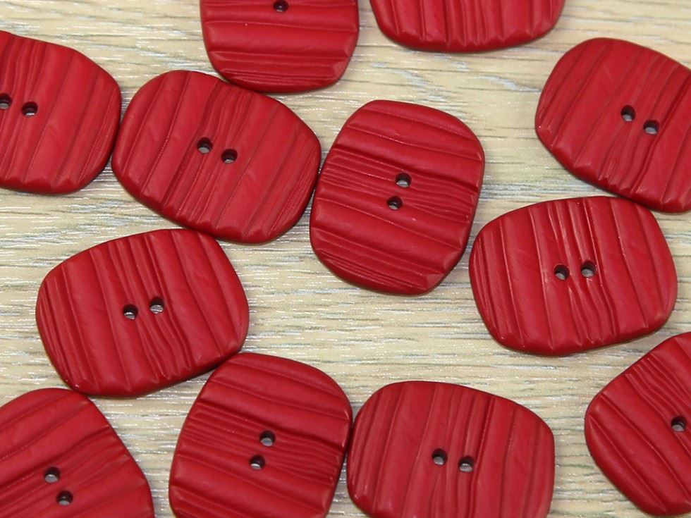 Dill Oval Textured Buttons (Value Pack) Red
 