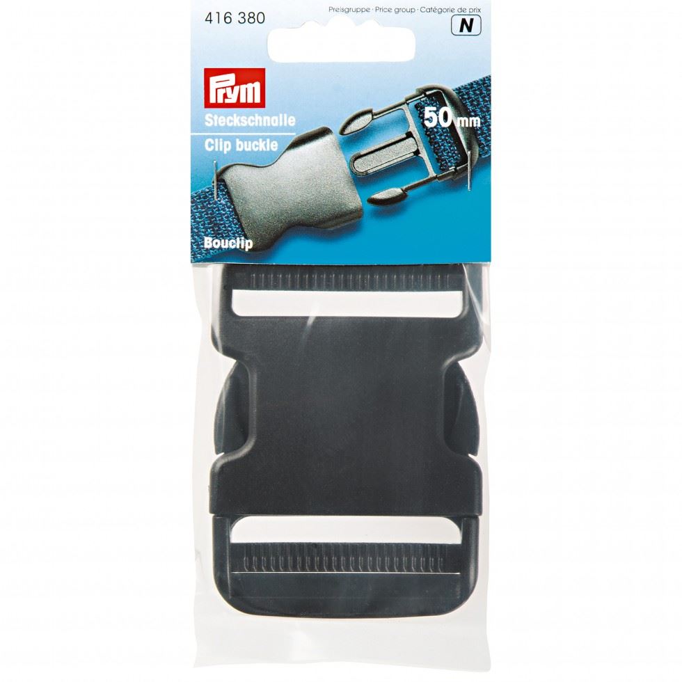 Prym Black Plastic Clip Buckles