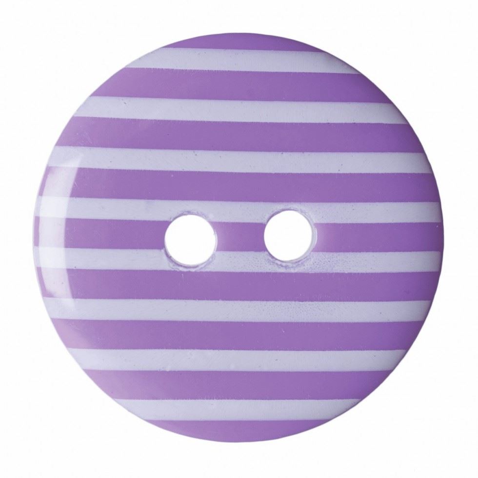 Hemline Round Stripe Buttons Lavender