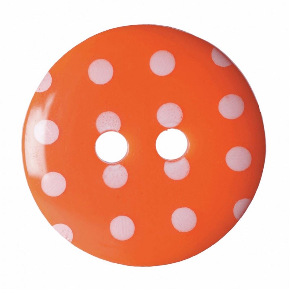 Hemline Orange Polka Dot Buttons