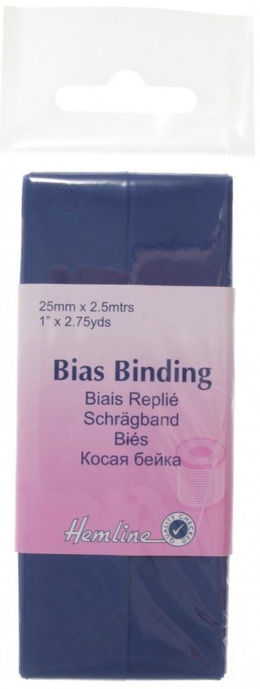 Hemline Royal Blue Polycotton Bias Binding Tape