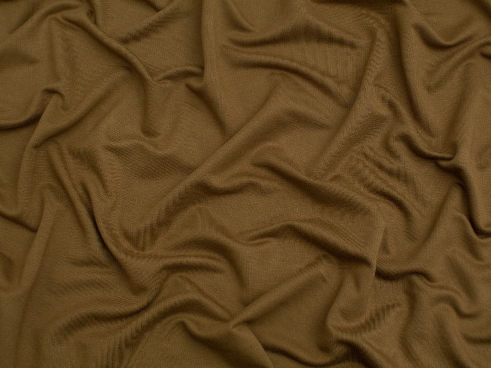 EcoVero Viscose Loop Back Jersey Stretch Knit Fabric Olive Green
 