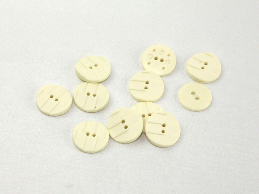 Dill Cream Round Textured Buttons (Value Pack)