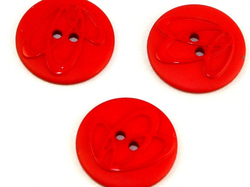 Dill Red Embossed Swirl Buttons (Value Pack)
