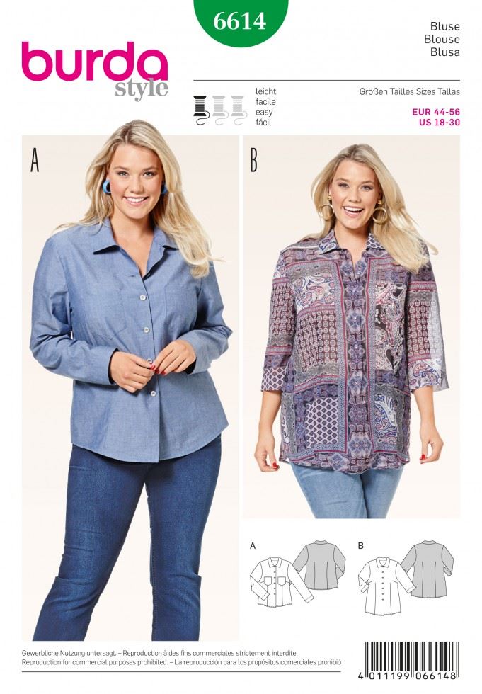 Burda Paper Sewing Pattern 6614
 