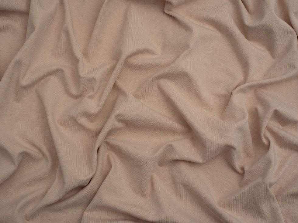 Minerva Core Range Baby Soft Cotton Jersey Stretch Knit Fabric Cream
 